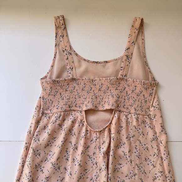 American Eagle Ditsy Floral Mini Dress Farm Cottage Prairie Pink Lined Sz M - Picture 12 of 12